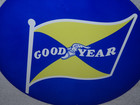 Vintage Goodyear Tires  winged Foot   Flag 11 3 4  Metal Tire  Gasoline Oil Sign