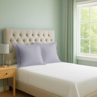 Cotton Metrics Linen Euro Pillow Shams 28x28 Silver 2 Pack 100  Organic Cotton
