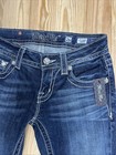 Nwt - Miss Me Womens Embroidered Boot Cut Stretch Jeans - Size 26