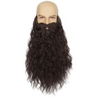 Men s Long Curly Cosplay Wizard Beard   Handlebar Mustache Costume Accessory
