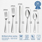 20 Piece Silverware Set - Stainless Steel Silverware Sets For 4 Include Spoon   