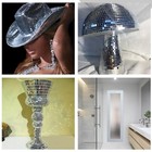 Mirror Tiles Self Adhesive  5100 Pieces Mosaic Tiles Sheet  Disco Ball Tiles Sti