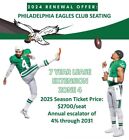 6 Philadelphia Eagles Sbl Psl Season Tickets Rights Club Seats Together C17 R12