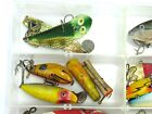 30  Vintage   Modern Fishing Lures In Tackle Case  Mixed Condition Lot  Read