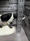 Read Vintage 11 x5 5  Black White Pointer Hunting Dog Porcelain Figurine Statue