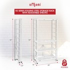 Origami R2 Series Folding Steel Rack W adjustable Shelves  White  open Box 