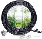 26ft Hose Outdoor Patio Water Misting Cooling System Fan Mister Mist Nozzles Us
