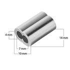 1 8   3mm  Aluminum Crimping Loop Sleeve For Wire Rope  Cable Ferrule  100pcs 