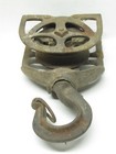 Cast Iron Barn Hay Trolley Track Roller Pulley Hook Vtg Old Door Hardware