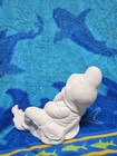 6  Tall X 11  Wide Laying Garden Gnome Figurine Ready To Paint Ceramic Bisque