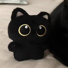 Keychain Rock Music Black Cat Plush Toy Guitar Cute Punk Style Doll Gift Love