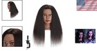 Natural 16-inch Mannequin Head With 100  Real Hair - Perfect For Hair Practicing