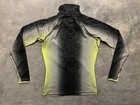 Nike Pro Hyperwarm 1 2 Zip Womens L Black Yellow Long Sleeve Dri-fit Thumbholes