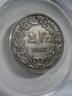 1903-b Switzerland 2 Francs Silver Coin Graded Vf 20 Details Cleaned By Anacs