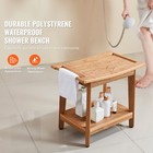 Shower Bench With Shelf Sturdy Non-slip Shower Stool Inside Bathroom Chair Seat