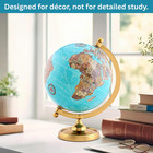 Earth Light Blue Rotating Globe Of The World With Gold Stand  not Plastic   For
