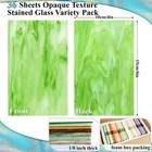 36 Sheets Opaque Stained Glass Bulk Variety Pack  4 X 6 Inch Mosaic Glass Tiles 