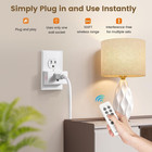 Remote Control Outlet  Wireless Light Switch - 5 Outlets   2 Remotes