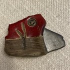 Unusual Modernist Abstract Pin Brooch Ceramic Design Art Artist Retro 70s