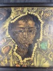 Antique Vintage Infant Christ Face Wpearls Gems Picture Framed Unique Rare