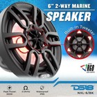 Ds18 Nxl-6bk  6 5  2-way Marine Speakers Rgb Led Lights 300w Max 4 Ohm