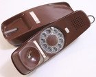 Bell At t Western Electric Rotary Trimline Phone Telephone Vintage Brown