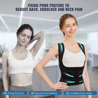 Adjustable Posture Corrector Low Back Support Shoulder Brace Belt For Men Women   
