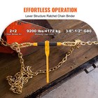 Chain And Binder Kit 3 8 -1 2  Ratchet Load Binder 3 8  X 10  Chain 2 Pack