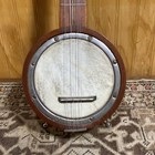 Antique 1920s Banjo Ukulele Banjolele Good Condition Unique Inlaid Fret Board
