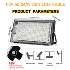 100000lm Led Flood Light Garden Outdoor Lamp Yard Security Spotlight Fixtures Us