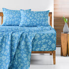 4 Piece Bed Sheet Set Soft Hotel Quality Luxurious Deep Pocket Floral Sheets