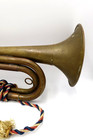 Vintage Military U s  Regulation Brass Bugle   Tassel Nice