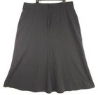 Ashley Stewart Womens Long Black Skirt Plus Size 20 Polyester Blend Slight Flair