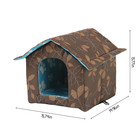 Winter Pet House With Self Warming Pad  Waterproof Outdoor Cat Dog House Foldabl