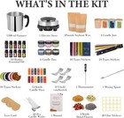 Candle Making Kit Soy Wax 10 Color Dyes Thermometer 10pcs Candle Tins Kit Melter