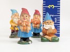 Vintage Set Of 4 Garden Gnomes Figurines - 3-inch 