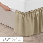 Wrap Around Dust Ruffle Bed Skirt  Easy Fit   Pleated 15  Drop By Cgk Linens
