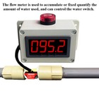 New Digital Water Flow Control Meter 1 2  Detector Intelligent Alarm Flow Sensor