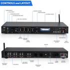 Pyle Pro Audio Bluetooth Preamplifier Receiver System-digital Rack Mount