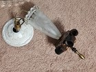 Vintage 1930s 40s  Victorian Glass Ceiling Light Fixture