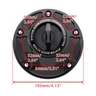 Cnc Keyless Fuel Gas Cap For Yamaha Yzf-r1 Yzf-r6 2000-2025 Yzf-r3 2015-2025