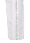 Boys Tuxedo White Suit Baptism Penguin Tail Jacquard Paisley Trim 5pc Wedding 