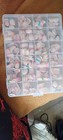Short Square Full Cover French Nail Tips Pink Multicolor Plastic For Nail Art
