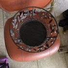 Large Metal Fruit Bowl Decorative Metal Leaves   Beads Design 