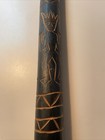 Rare - Vintage African Hand Carved Etched Ebony Wood Tribal Axe