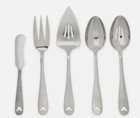 Disney Parks Mickey Mouse Icon Satin Stainless 5 Piece Serving Set Spoon New