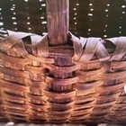 Antique Handwoven Primitive Splint Basket Wood Handle 1800   s 12x16x18
