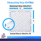 Filter King 20x21x1 Air Filter 6-pack Merv 8 Actual Size 20 X 21 X  75 