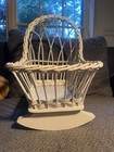 Vintage antique Wicker And Wooden Cradle  rocker For Dolls