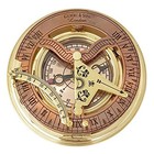 Brass Nautical - Antique Brass   Copper Sundial Compass  Sundial Clock In Box   